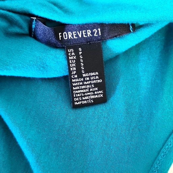Forever 21, small, teal color. Beautiful, elegant, classy, flowy dress. - Picture 6 of 6